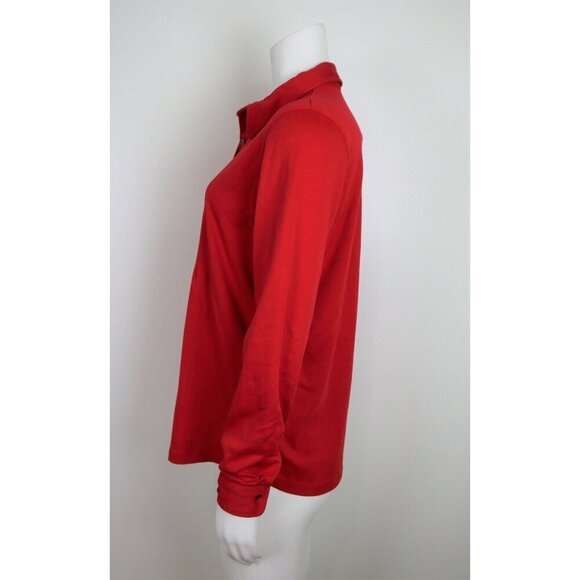 WOMEN'S RED LONG SLEEVE STRETCH KNIT TOP - L.L. BEAN - SIZE M - Picture 4 of 6